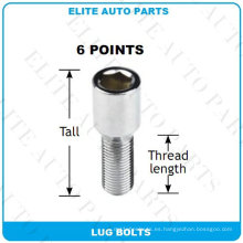 6 puntos Tuner Lug Bolts para coche